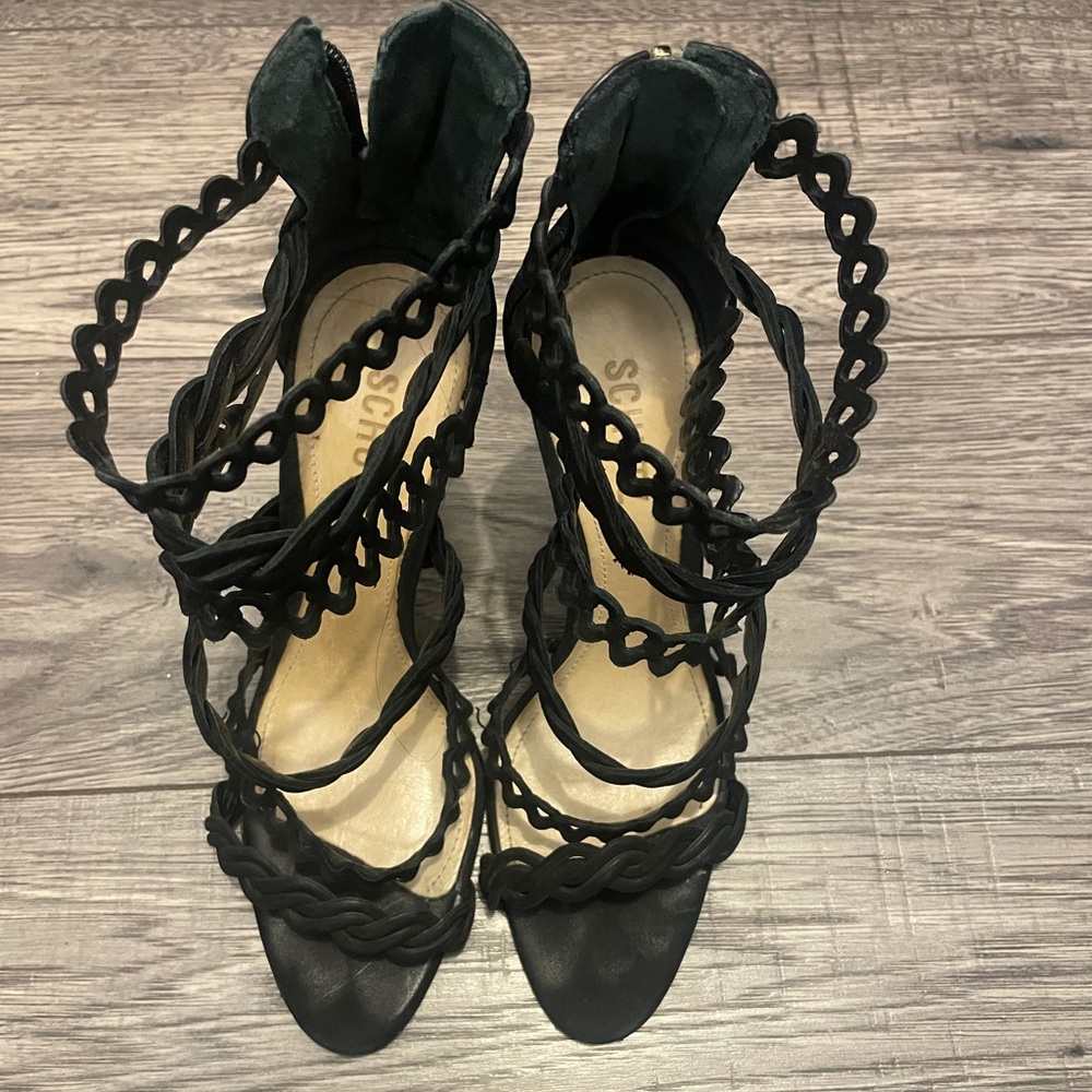 Schutz black high heels size 7 -37